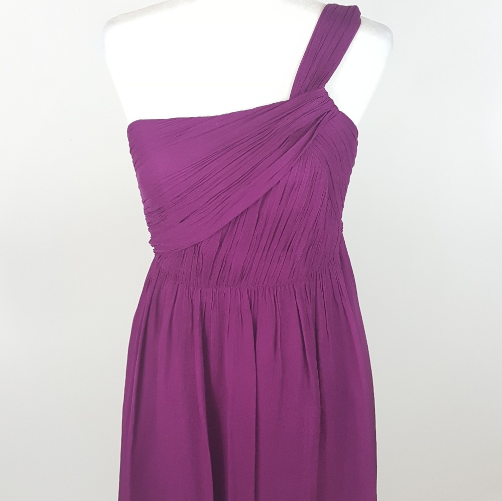 J Crew Petite Lucienne Silk Chiffon Dress 10P